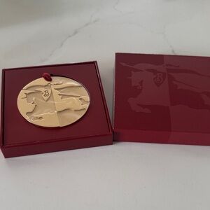 Burberry Gold Equestrian Holiday Ornament